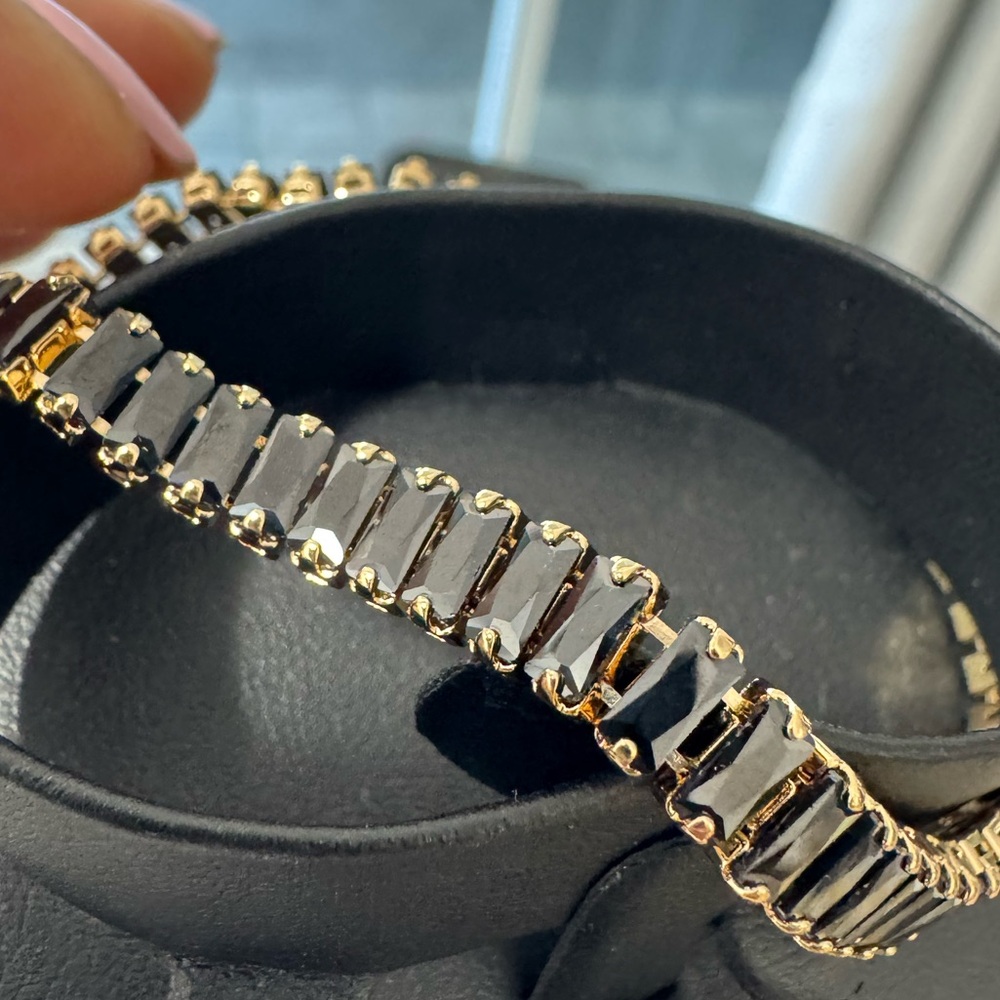 Really pretty all black crystal full tennis bracelet